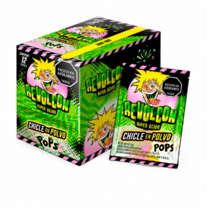 Revolcón Chicle En Polvo Pops Display x12und