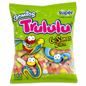 Trululu Gomitas Gusanos Acidos x100u