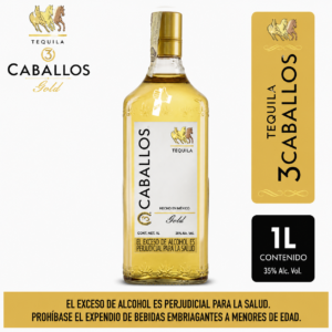 Tequila 3 Caballos Gold 1Litro
