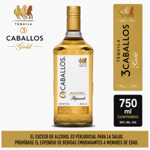 Tequila 3 Caballos Gold 750ml