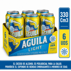 Cerveza Aguila Light Lata 330cm x6u