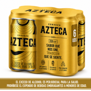 Cerveza Azteca lata 330cm X6u