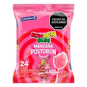 Chupeta Bom Bon Bum Manzana Postobon x24uds