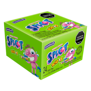 Chicle Splot Acido 5 En Linea x24uds