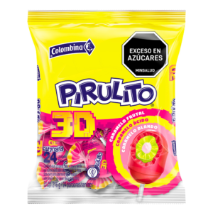 Chupeta Pirulito 3D Sabor a Fresa Sandia x24uds