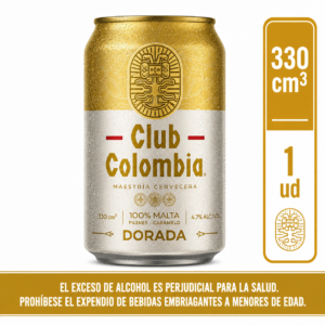 Cerveza Club Colombia Dorada Lata 330cm3