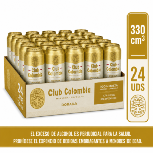 Cerveza Club Colombia Dorada Lata 330cm3 x24u