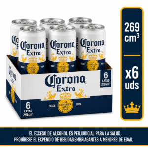 Cerveza Corona Lata 269cm3 x6u