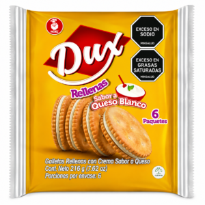 Galleta Dux Con Crema Sabor A Queso x6uni