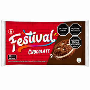 Galleta Festival Sabor Chocolate x12uni