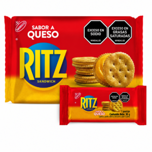 Galleta Ritz Rellenas De Crema Sabor Queso x6uni