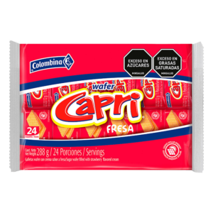 Galleta Wafer Capri Fresa x288g