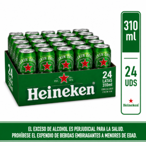 Cerveza Heineken lata 310ml x24u