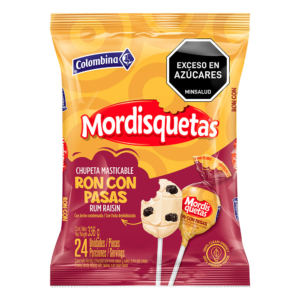 Chupeta Mordisquetas Sabor Ron Con Pasas x24uds