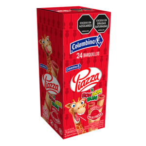 Barquillo Piazza Jirafa Bom Bon Bum Rojo Fresa x24uds