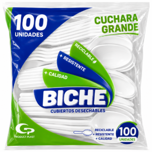Cuchara Desechable Biche Grande x100uds