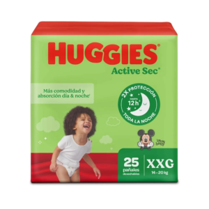 Pañal Huggies Active Sec Etapa 5 x25uds