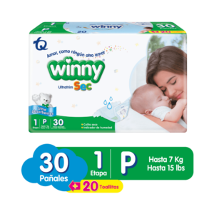 Pañal Winny Ultra Sec Etapa 1 x30uds + Pañitos