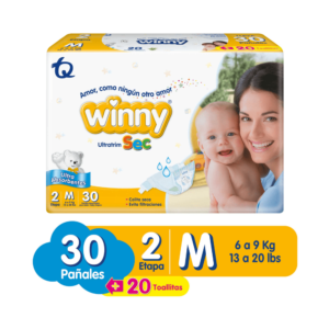 Pañal Winny Ultra Sec Etapa 2 x30uds + Pañitos