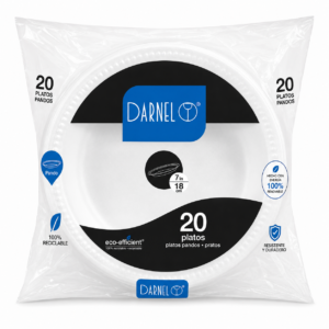 Plato Desechable Pando Darnel 18cm x20uds