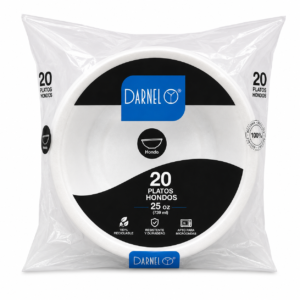 Plato Desechable Hondo Darnel 25onz x20uds
