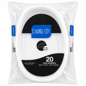 Plato Desechable Ovalado Darnel De 16x23cm x20uds