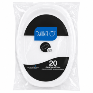 Plato Desechable Ovalado Darnel De 19.5x28cm x20uds