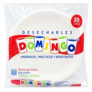 Plato Desechable Domingo Grande x20uds
