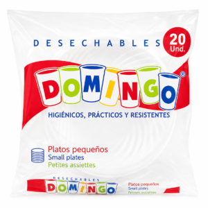 Plato Desechable Domingo Pequeño x20uds