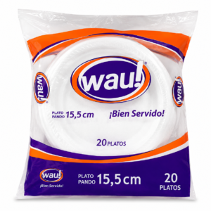 Plato Desechable Wau 15.5cm x20uds