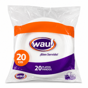 Plato Desechable Pando Wau! 20cm x20uds