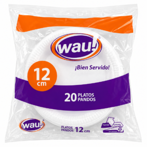 Plato Desechable Wau! 12cm x20uds