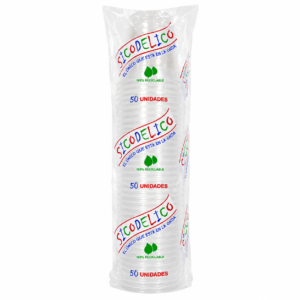 Vaso Desechable Sicodelico 7oz x50uds