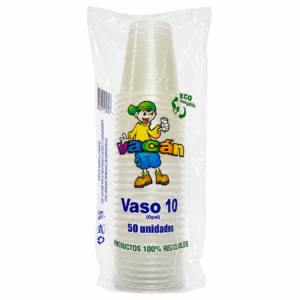 Vaso Desechable Vacan 10oz x50uds